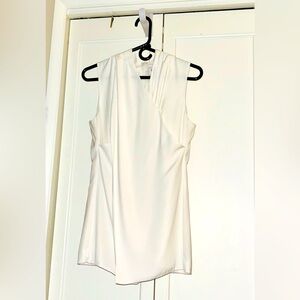 CAbi Cream Draped Sleeveless Blouse Women’s 8